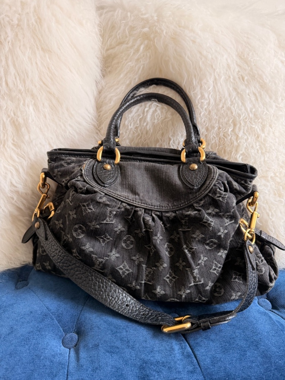 Louis vuitton Denim Neo Cabby MM Black